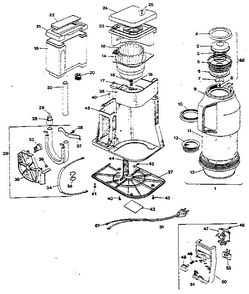 Countertop Diagram and Parts List for TCM401-TY1  Black and Decker Coffee Maker